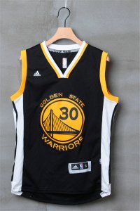 Maillot De Basket Golden State Warriors Stephen Curry 30 Noir Blanc Edge
